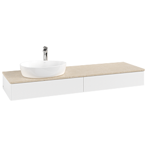 Villeroy & Boch Antao Waschtischunterschrank 1600x190x500mm L15153MT mit Beleuchtung mit Struktur FK/AP: MT/3