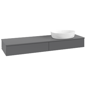Meuble sous-vasque Villeroy &amp; Boch Antao 1600x190x500mm L16010GK avec éclairage FK/AP: GK/0