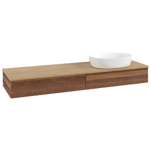 Villeroy & Boch Antao Waschtischunterschrank 1600x190x500mm L16111HM mit Beleuchtung mit Struktur FK/AP: HM/1