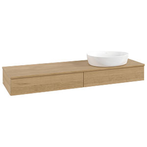 Villeroy & Boch Antao Waschtischunterschrank 1600x190x500mm L16111HN mit Beleuchtung mit Struktur FK/AP: HN/1