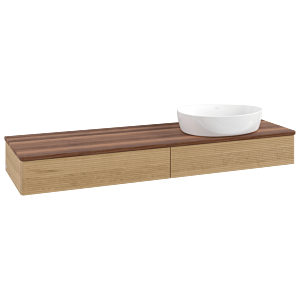 Villeroy & Boch Antao Waschtischunterschrank 1600x190x500mm L16112HN mit Beleuchtung mit Struktur FK/AP: HN/2