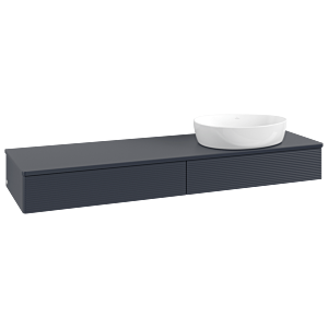 Villeroy & Boch Antao Waschtischunterschrank 1600x190x500mm L16150HG mit Beleuchtung mit Struktur FK/AP: HG/0