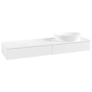 Villeroy & Boch Antao Waschtischunterschrank 1600x190x500mm L16150MT mit Beleuchtung mit Struktur FK/AP: MT/0