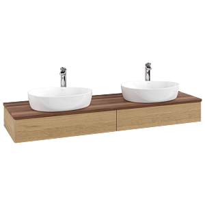 Villeroy & Boch Antao Waschtischunterschrank 1600x190x500mm L17152HN mit Beleuchtung mit Struktur FK/AP: HN/2