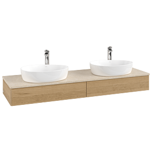 Villeroy &amp; Boch Antao vanity unit 1600x190x500mm L17153HN with lighting with structure FK/AP: HN/3