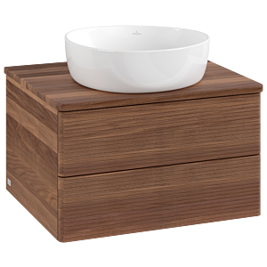 Villeroy und Boch Antao Waschtisch-Unterschrank L18112HM 60x36x50cm, Waschbeckenplattenfarbe warm walnut, warm walnut