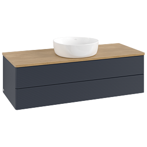 Villeroy & Boch Antao Waschtischunterschrank 1200x360x500mm L21111HG mit Beleuchtung mit Struktur FK/AP: HG/1