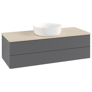 Villeroy & Boch Antao Waschtischunterschrank 1200x360x500mm L21113GK mit Beleuchtung mit Struktur FK/AP: GK/3