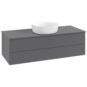 Villeroy & Boch Antao Waschtischunterschrank 1200x360x500mm L21150GK mit Beleuchtung mit Struktur FK/AP: GK/0