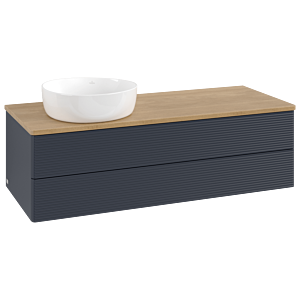 Villeroy & Boch Antao Waschtischunterschrank 1200x360x500mm L22111HG mit Beleuchtung mit Struktur FK/AP: HG/1