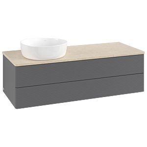 Villeroy & Boch Antao Waschtischunterschrank 1200x360x500mm L22113GK mit Beleuchtung mit Struktur FK/AP: GK/3