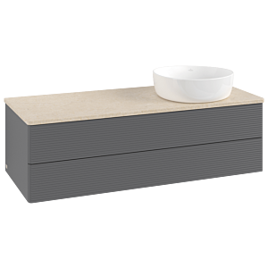 Villeroy & Boch Antao Waschtischunterschrank 1200x360x500mm L23113GK mit Beleuchtung mit Struktur FK/AP: GK/3