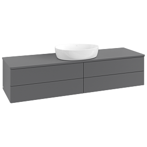 Villeroy & Boch Antao Waschtischunterschrank 1600x360x500mm L25110GK mit Beleuchtung mit Struktur FK/AP: GK/0