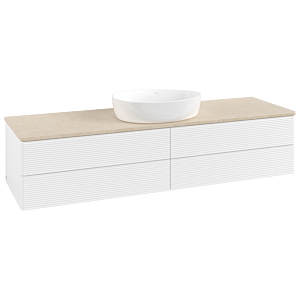 Villeroy & Boch Antao Waschtischunterschrank 1600x360x500mm L25113MT mit Beleuchtung mit Struktur FK/AP: MT/3