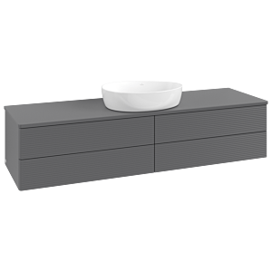 Villeroy & Boch Antao Waschtischunterschrank 1600x360x500mm L25150GK mit Beleuchtung mit Struktur FK/AP: GK/0