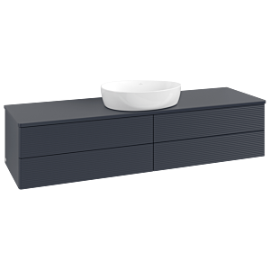 Villeroy & Boch Antao Waschtischunterschrank 1600x360x500mm L25150HG mit Beleuchtung mit Struktur FK/AP: HG/0