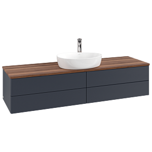 Villeroy & Boch Antao Waschtischunterschrank 1600x360x500mm L25152HG mit Beleuchtung mit Struktur FK/AP: HG/2