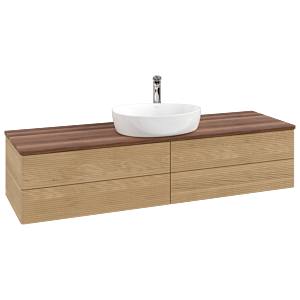 Villeroy & Boch Antao Waschtischunterschrank 1600x360x500mm L25152HN mit Beleuchtung mit Struktur FK/AP: HN/2