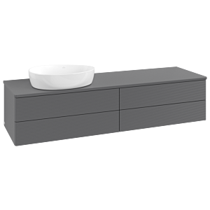 Villeroy & Boch Antao Waschtischunterschrank 1600x360x500mm L26150GK mit Beleuchtung mit Struktur FK/AP: GK/0