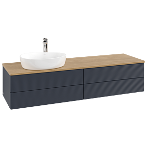 Villeroy & Boch Antao Waschtischunterschrank 1600x360x500mm L26151HG mit Beleuchtung mit Struktur FK/AP: HG/1