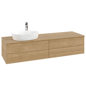 Villeroy & Boch Antao Waschtischunterschrank 1600x360x500mm L26151HN mit Beleuchtung mit Struktur FK/AP: HN/1