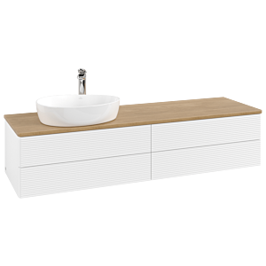 Villeroy & Boch Antao Waschtischunterschrank 1600x360x500mm L26151MT mit Beleuchtung mit Struktur FK/AP: MT/1