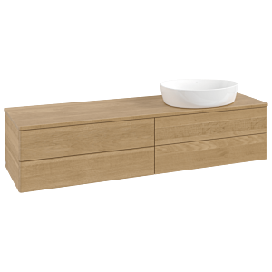 Meuble sous-vasque Villeroy &amp; Boch Antao 1600x360x500mm L27011HN avec éclairage FK/AP: HN/1