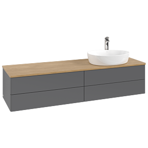 Meuble sous-vasque Villeroy &amp; Boch Antao 1600x360x500mm L27051GK avec éclairage FK/AP: GK/1
