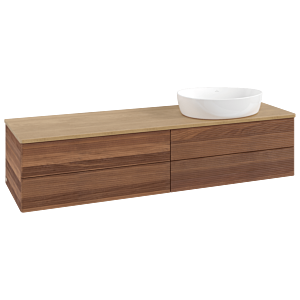 Villeroy & Boch Antao Waschtischunterschrank 1600x360x500mm L27111HM mit Beleuchtung mit Struktur FK/AP: HM/1