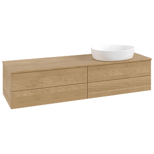 Villeroy & Boch Antao Waschtischunterschrank 1600x360x500mm L27111HN mit Beleuchtung mit Struktur FK/AP: HN/1