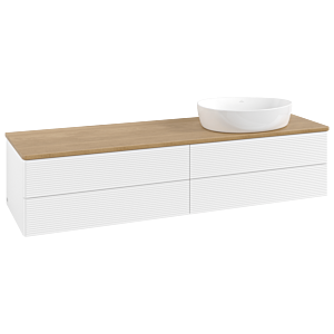 Villeroy & Boch Antao Waschtischunterschrank 1600x360x500mm L27111MT mit Beleuchtung mit Struktur FK/AP: MT/1