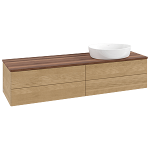 Villeroy & Boch Antao Waschtischunterschrank 1600x360x500mm L27112HN mit Beleuchtung mit Struktur FK/AP: HN/2