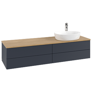 Villeroy & Boch Antao Waschtischunterschrank 1600x360x500mm L27151HG mit Beleuchtung mit Struktur FK/AP: HG/1