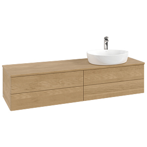 Villeroy & Boch Antao Waschtischunterschrank 1600x360x500mm L27151HN mit Beleuchtung mit Struktur FK/AP: HN/1