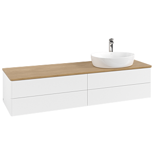 Villeroy & Boch Antao Waschtischunterschrank 1600x360x500mm L27151MT mit Beleuchtung mit Struktur FK/AP: MT/1