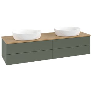 Meuble sous-vasque Villeroy &amp; Boch Antao 1600x360x500mm L28011HL avec éclairage FK/AP: HL/1