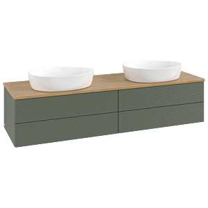 Meuble sous-vasque Villeroy &amp; Boch Antao 1600x360x500mm L28111HL avec éclairage avec structure FK/AP: HL/1