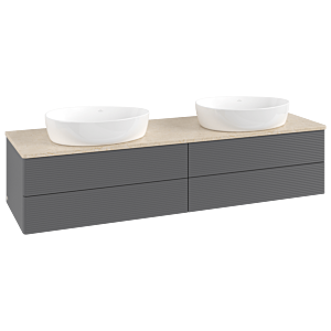 Villeroy &amp; Boch Antao vanity unit 1600x360x500mm L28113GK with lighting with structure FK/AP: GK/3