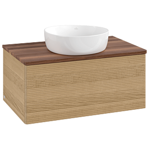 Villeroy & Boch Antao Waschtischunterschrank 800x360x500mm L30112HN mit Beleuchtung mit Struktur FK/AP: HN/2