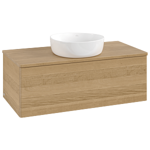 Villeroy &amp; Boch Antao vanity unit L31011HN with lighting, 100x36x50cm, washbasin top color honey oak, honey oak