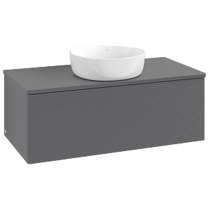 Villeroy & Boch Antao Waschtischunterschrank 1000x360x500mm L31110GK mit Beleuchtung mit Struktur FK/AP: GK/0