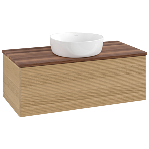 Villeroy & Boch Antao Waschtischunterschrank 1000x360x500mm L31112HN mit Beleuchtung mit Struktur FK/AP: HN/2