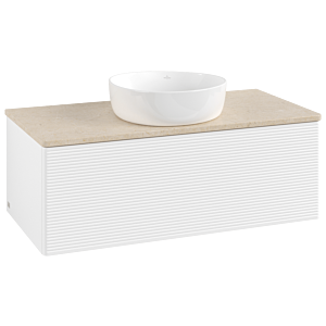 Villeroy & Boch Antao Waschtischunterschrank 1000x360x500mm L31113MT mit Beleuchtung mit Struktur FK/AP: MT/3