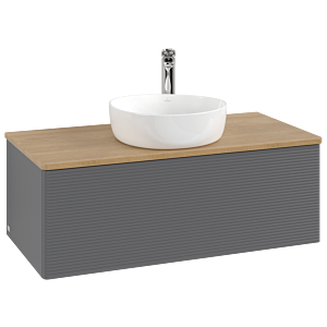Villeroy &amp; Boch Antao meuble sous lavabo 1000x360x500mm L31151GK avec éclairage avec structure FK/AP: GK/1