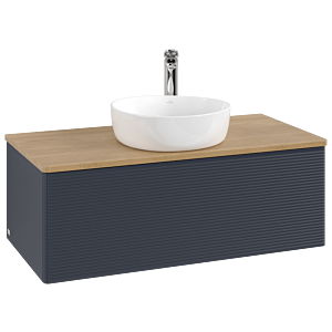 Villeroy & Boch Antao Waschtischunterschrank 1000x360x500mm L31151HG mit Beleuchtung mit Struktur FK/AP: HG/1