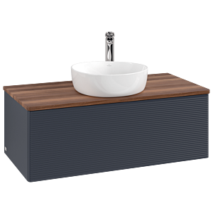 Villeroy & Boch Antao Waschtischunterschrank 1000x360x500mm L31152HG mit Beleuchtung mit Struktur FK/AP: HG/2