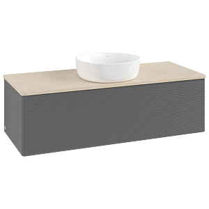 Villeroy & Boch Antao Waschtischunterschrank 1200x360x500mm L32113GK mit Beleuchtung mit Struktur FK/AP: GK/3