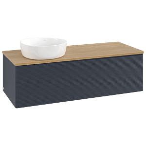 Villeroy & Boch Antao Waschtischunterschrank 1200x360x500mm L33111HG mit Beleuchtung mit Struktur FK/AP: HG/1