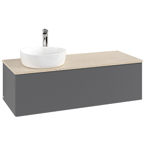 Villeroy & Boch Antao Waschtischunterschrank 1200x360x500mm L33153GK mit Beleuchtung mit Struktur FK/AP: GK/3