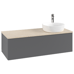Villeroy & Boch Antao Waschtischunterschrank 1200x360x500mm L34153GK mit Beleuchtung mit Struktur FK/AP: GK/3